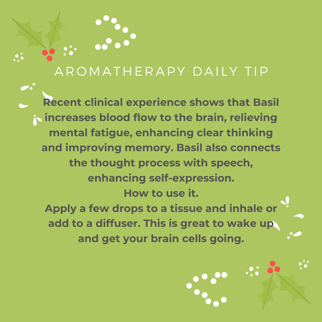 Basil Essential Oil Aromatherapy Tip