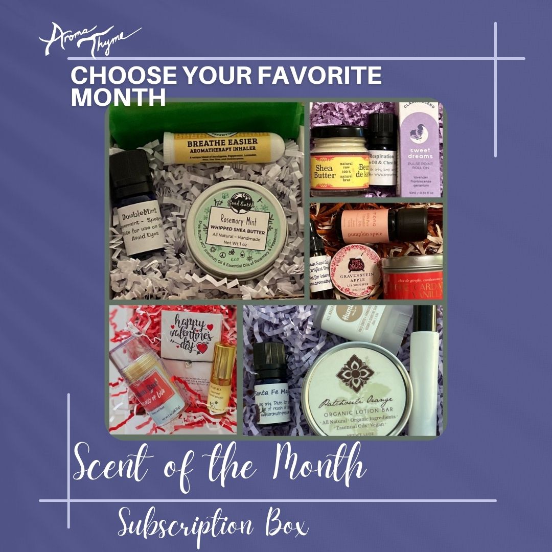 scent of the month aromatherapy essential oil subscription box.