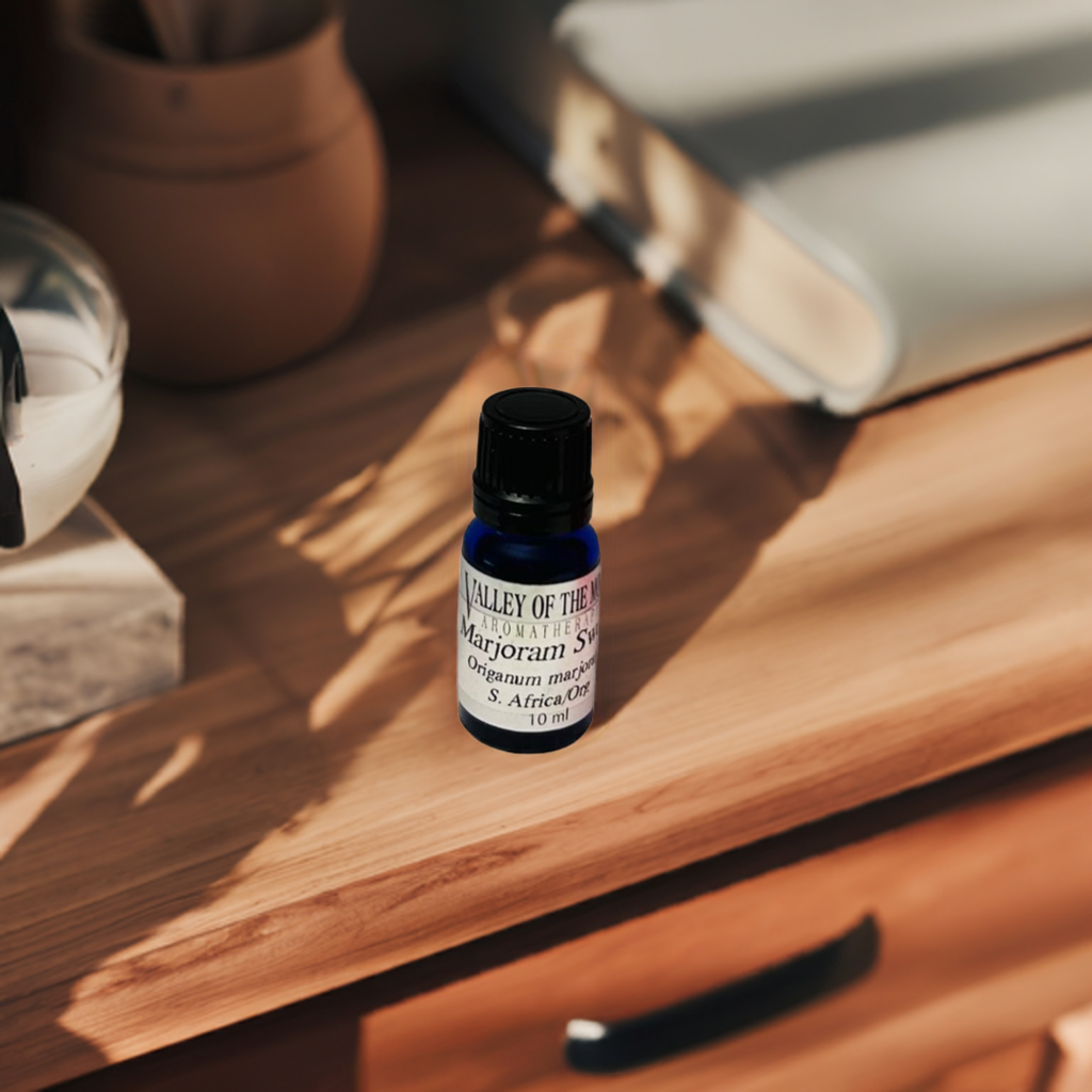 essential oil with valley f the moon aromatherapy label