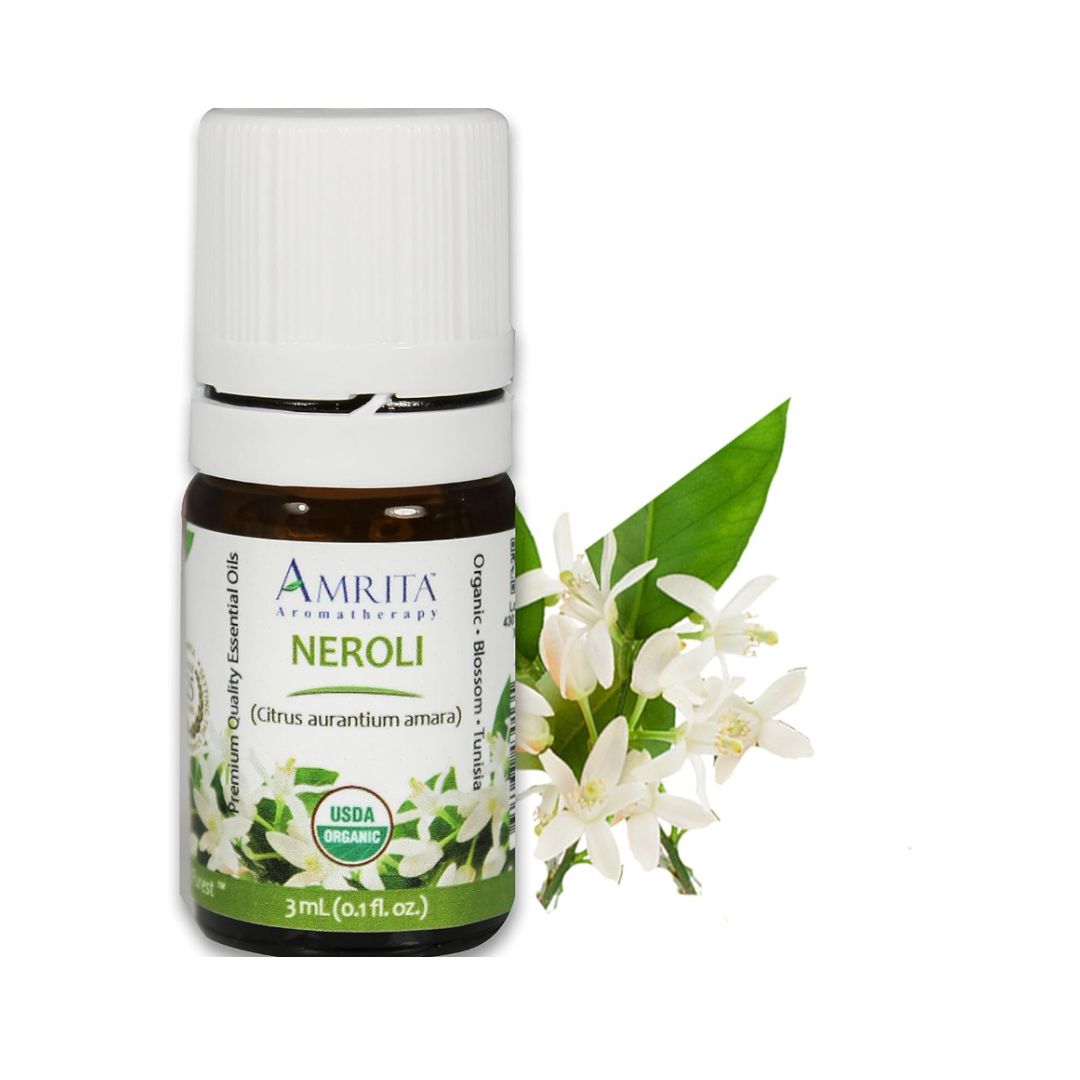 Bottle of Neroli Pure Certified Organic 3ml essential oil-Amrita Aromatherapy