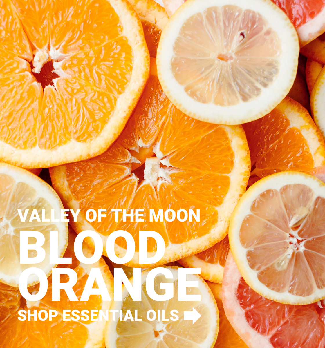 Aroma Thyme’s Valley of the Moon organic and wildcrafted essential oil with oranges