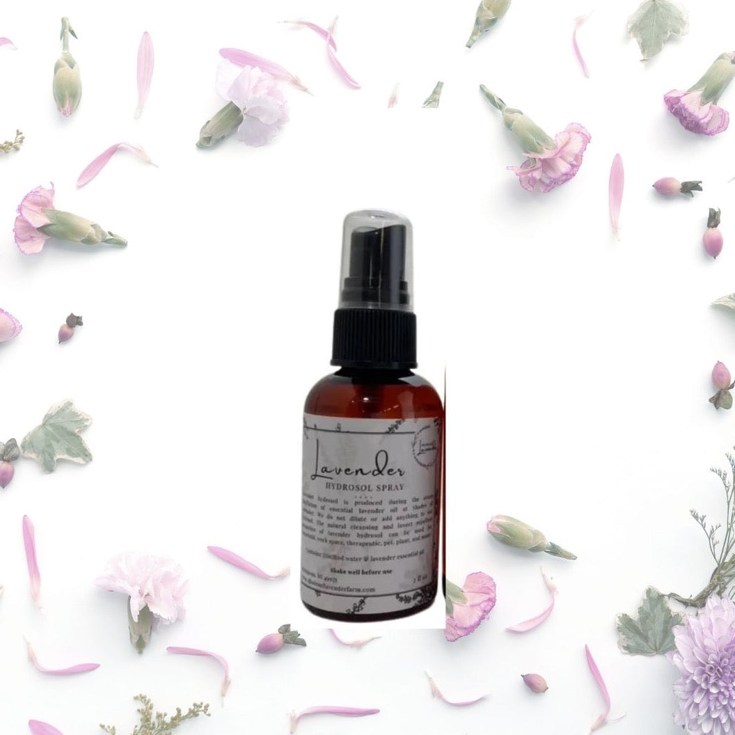 Lavender Hydrosol 2oz essential oil spray mist organic-not-certified