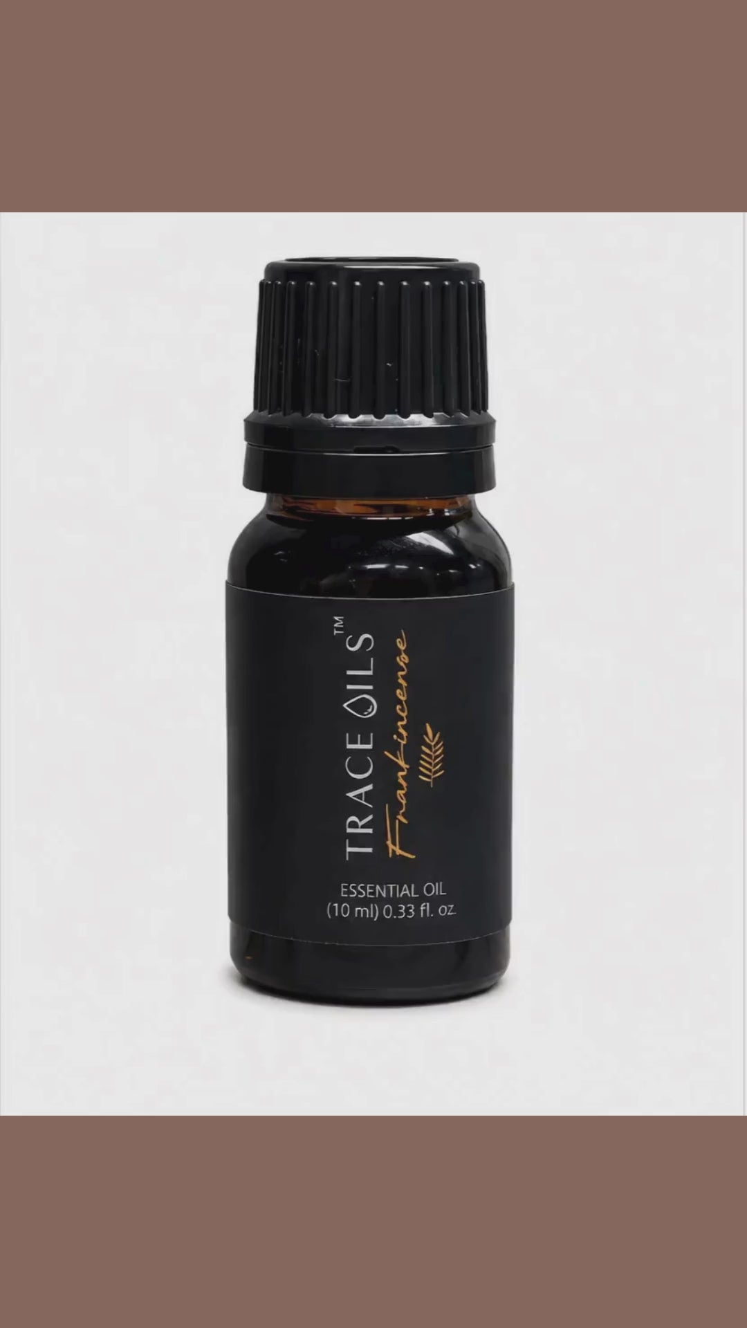 Frankincense Boswellia Neglecta  pure essential oil bottle pouring the oil